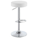 Coaster Furniture Ramses 102550 Adjustable Backless Bar Stool - Chrome and White IMAGE 1