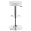 Coaster Furniture Ramses 102550 Adjustable Backless Bar Stool - Chrome and White IMAGE 3