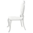 Coaster Furniture Anchorage 107872N Upholstered Dining Chair - Cream White (Set of 2) IMAGE 4