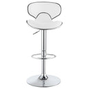 Coaster Furniture Edenton 120389 Upholstered Adjustable Bar Stool - White (Set of 2) IMAGE 3
