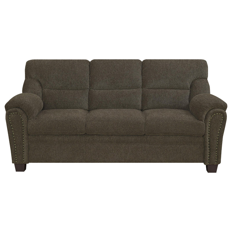 Coaster Furniture Clementine 506571 Upholstered Padded Arm Sofa - Brown IMAGE 2