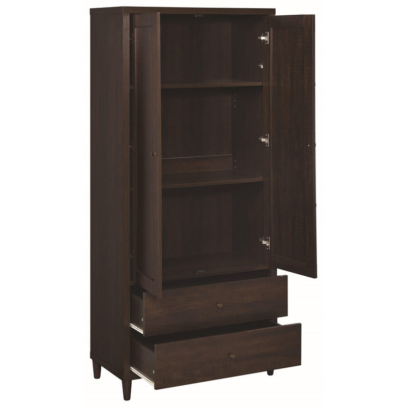 Coaster Furniture Wadeline 950724 2-door Tall Accent Storage Cabinet - Rustic Tobacco IMAGE 2