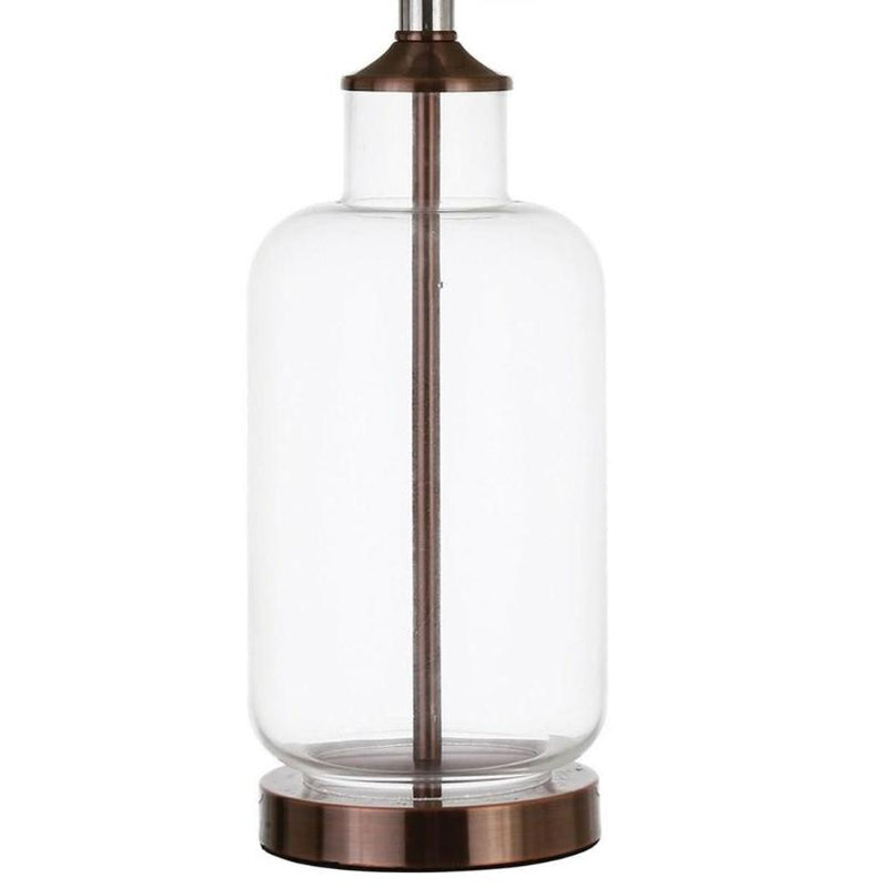 Coaster Furniture Aisha 920015 25-inch Drum Shade Glass Table Lamp - Antique Brass IMAGE 3