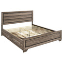 Coaster Furniture Kauffman 204190KW Wood California King Storage Panel Bed - Washed Taupe IMAGE 1