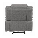 Coaster Furniture Higgins 602263 Upholstered Glider Recliner Chair - Grey IMAGE 5
