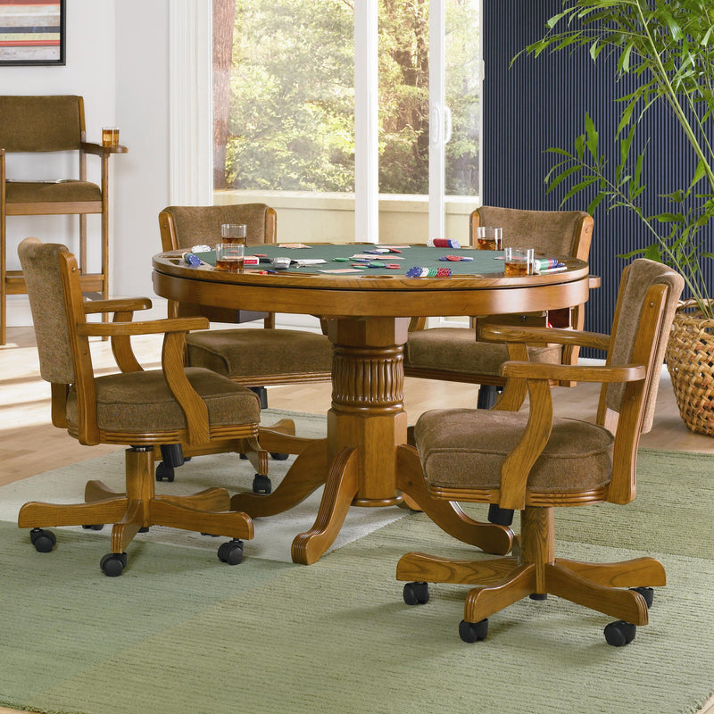 Coaster Furniture Mitchell 100952 Upholstered Swivel Dining and Game Chair - Amber IMAGE 2