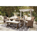  Signature Design by Ashley Beachcroft P791-625 Rectangular Dining Table with Umbrella Option IMAGE 12