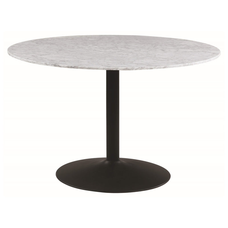 Coaster Furniture Bartole 108020 Round 48-inch Italian Marble Top Dining Table - White IMAGE 1