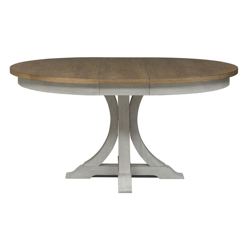  Liberty Furniture Industries Inc. Oval Farmhouse Reimagined Counter Height Dining Table with Pedestal Base 652-DR-PDS IMAGE 4