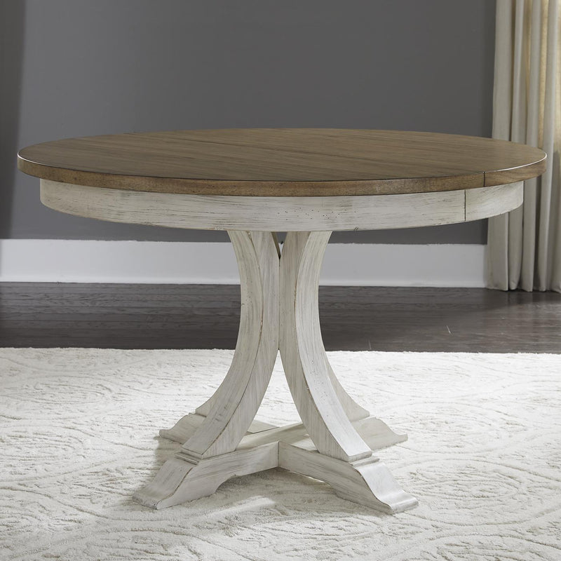  Liberty Furniture Industries Inc. Oval Farmhouse Reimagined Counter Height Dining Table with Pedestal Base 652-DR-PDS IMAGE 7