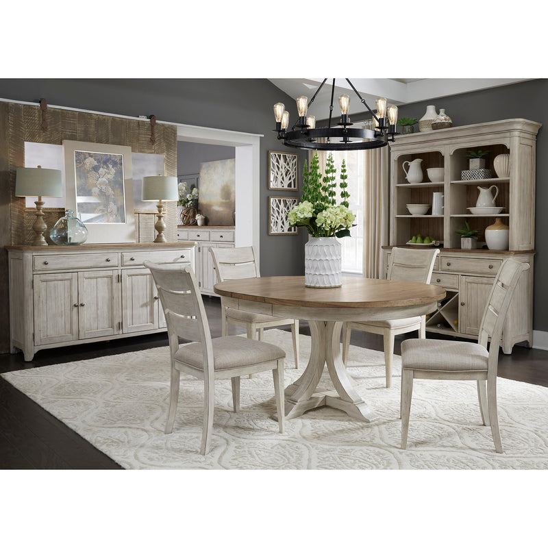  Liberty Furniture Industries Inc. Oval Farmhouse Reimagined Counter Height Dining Table with Pedestal Base 652-DR-PDS IMAGE 9