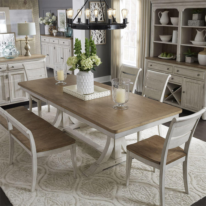  Liberty Furniture Industries Inc. Farmhouse Reimagined Counter Height Dining Table with Trestle Base 652-DR-TRS IMAGE 8
