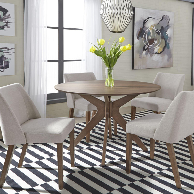  Liberty Furniture Industries Inc. Round Space Savers Dining Table with Pedestal Base 198-T4747 IMAGE 6