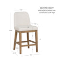 TORRES CRM UPHOLSTERED COUNTER STOOLS 239749CRM02ASU