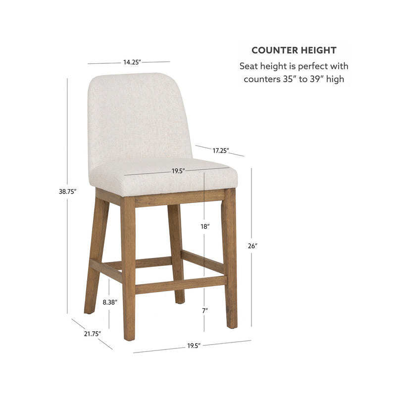 TORRES CRM UPHOLSTERED COUNTER STOOLS 239749CRM02ASU