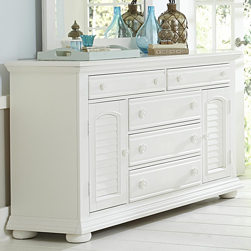  Liberty Furniture Industries Inc. Summer House I 5-Drawer Dresser with Mirror 607-BR-DM IMAGE 3