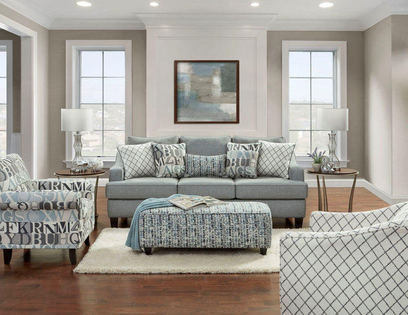 Fusion Furniture Stationary Fabric Sofa 2330-KP MACARENA CADET IMAGE 2