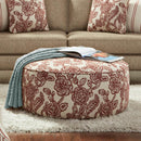 Fusion Furniture Fabric Ottoman 140 ANTOINETTE CRIMSON IMAGE 2