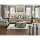 Fusion Furniture Fabric Ottoman 140SAMBUCA COBALT IMAGE 3