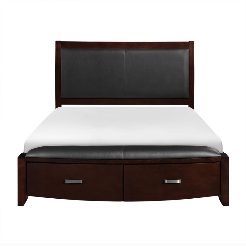 Homelegance Lyric King Upholstered Sleigh Bed with Storage 1737KNC-1EK* IMAGE 1