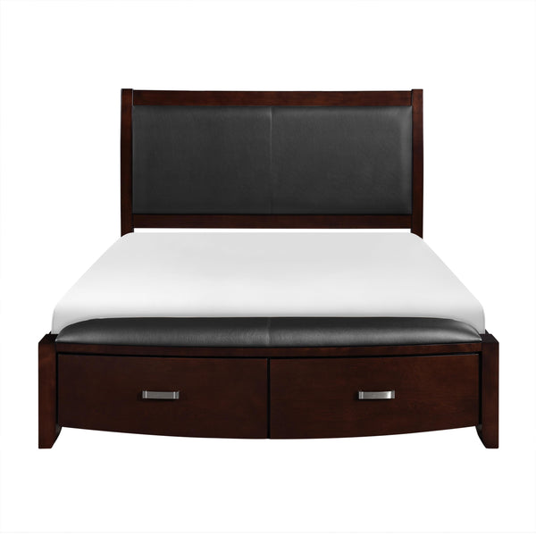 Homelegance Lyric Queen Upholstered Sleigh Bed with Storage 1737NC-1* IMAGE 1