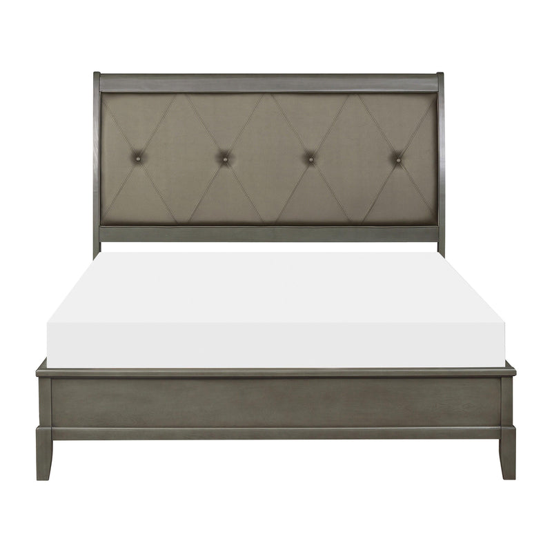 Homelegance Cotterill California King Upholstered Panel Bed 1730KGY-1CK* IMAGE 1