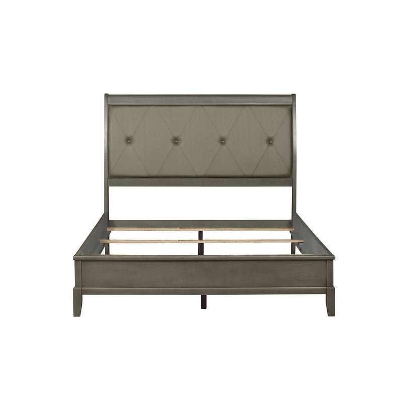 Homelegance Cotterill California King Upholstered Panel Bed 1730KGY-1CK* IMAGE 2