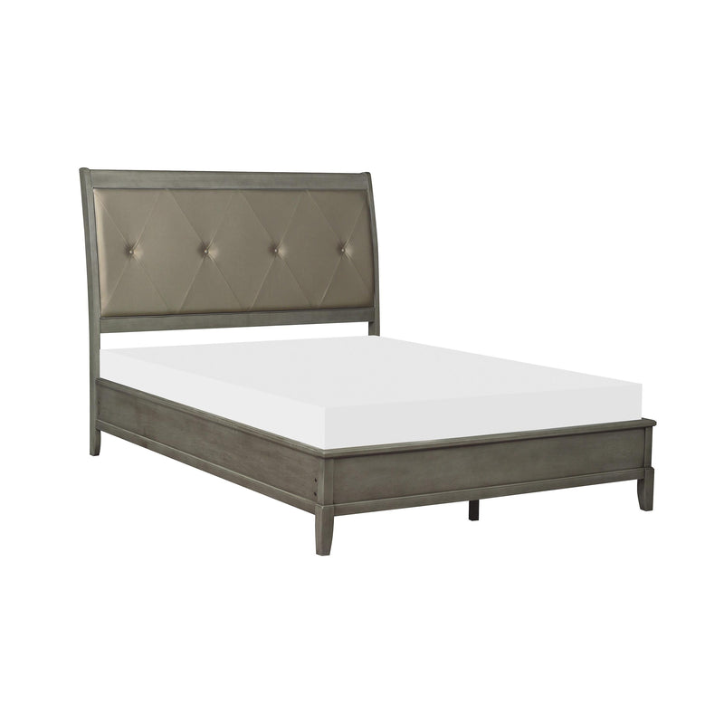Homelegance Cotterill California King Upholstered Panel Bed 1730KGY-1CK* IMAGE 3