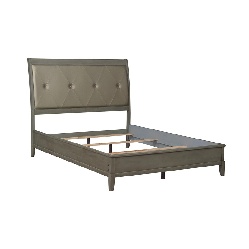 Homelegance Cotterill California King Upholstered Panel Bed 1730KGY-1CK* IMAGE 4