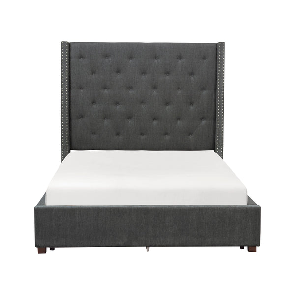 Homelegance Fairborn Full Upholstered Platform Bed 5877FGY-1* IMAGE 1