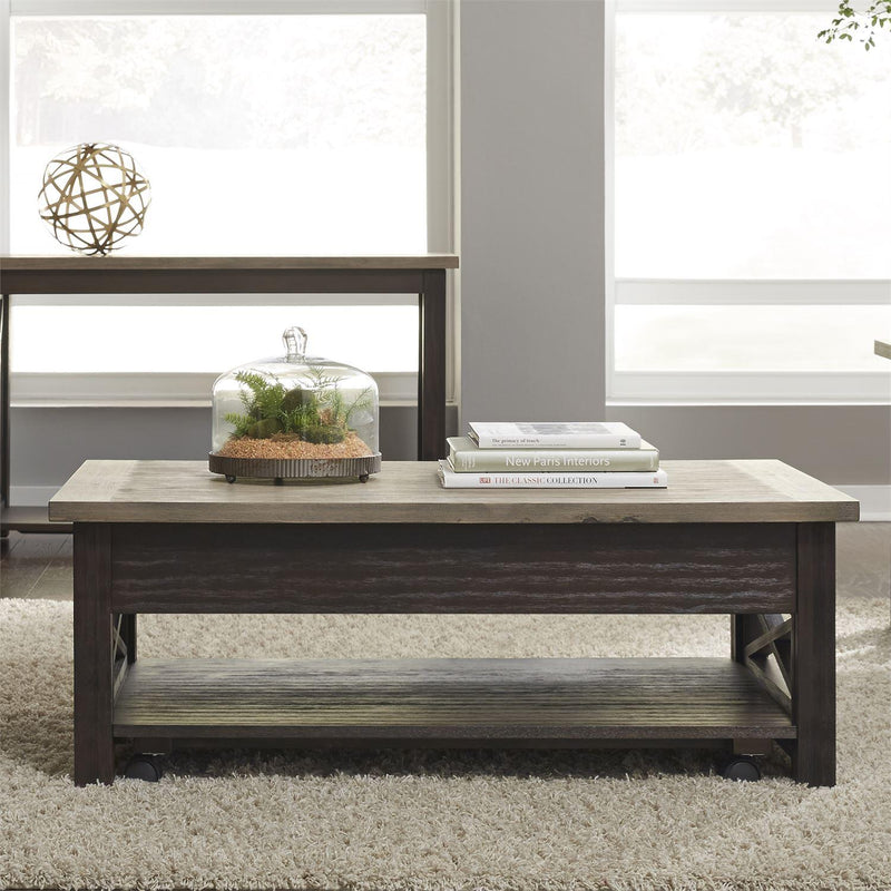  Liberty Furniture Industries Inc. Heatherbrook Lift Top Cocktail Table 422-OT1011 IMAGE 2