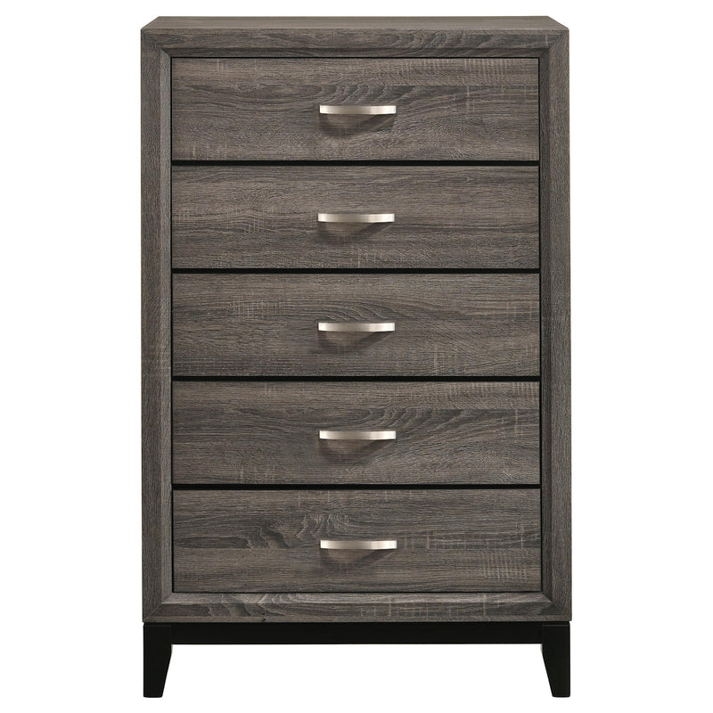 Coaster Furniture Watson 212425 5-Drawer Bedroom Chest - Grey Oak IMAGE 2