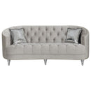 Coaster Furniture Avonlea 508461 Upholstered Sloped Arm Sofa - Grey Velvet IMAGE 2