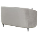 Coaster Furniture Avonlea 508462 Upholstered Sloped Arm Loveseat - Grey Velvet IMAGE 7