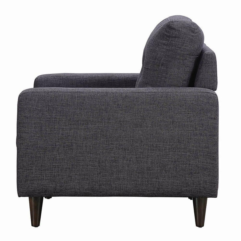 Coaster Furniture Watsonville 552003 Upholstered Track Arm Tufted Accent Chair - Grey IMAGE 3