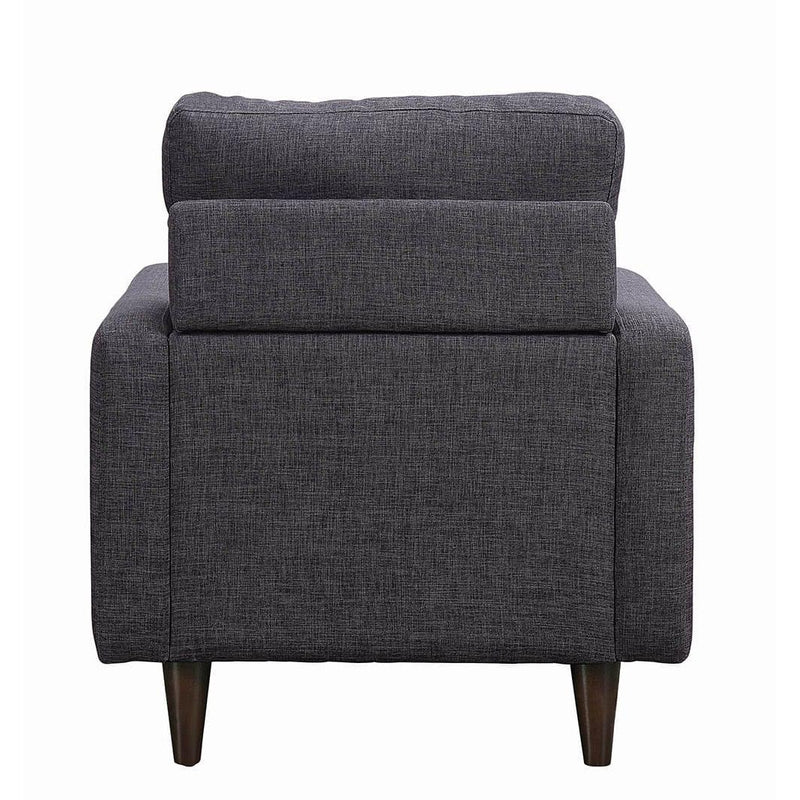 Coaster Furniture Watsonville 552003 Upholstered Track Arm Tufted Accent Chair - Grey IMAGE 4