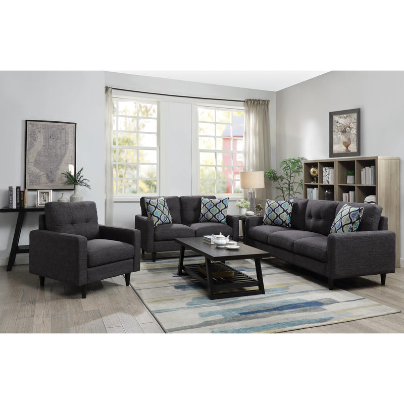 Coaster Furniture Watsonville 552003 Upholstered Track Arm Tufted Accent Chair - Grey IMAGE 6