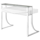  Coaster Furniture Gemma 802141 48-inch 2-Drawer Writing Desk - White High Gloss IMAGE 7