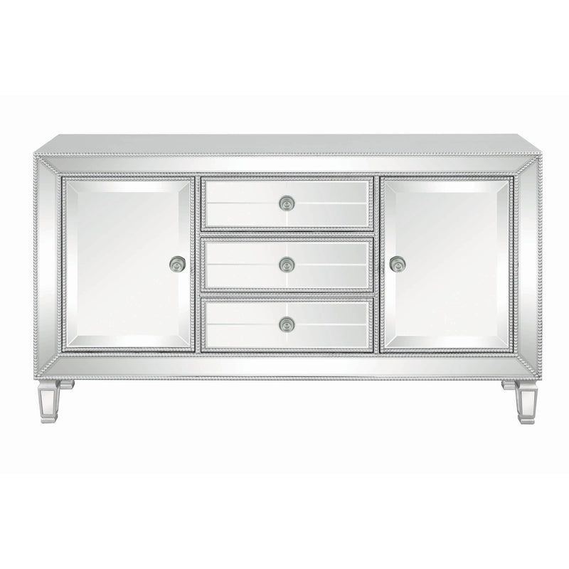 Coaster Furniture Leticia 950825 3-Drawer Mirrored Storage Accent Cabinet - Silver IMAGE 2