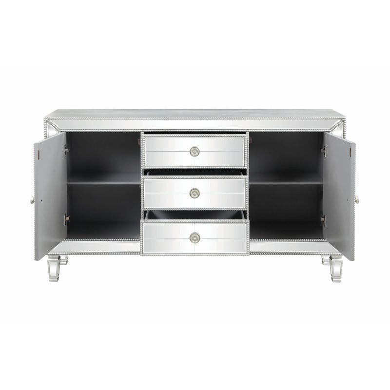 Coaster Furniture Leticia 950825 3-Drawer Mirrored Storage Accent Cabinet - Silver IMAGE 3