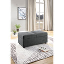 Homelegance Denby Fabric Storage Ottoman 4573GY IMAGE 5