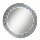 Coaster Furniture Lixue 961428 32 x 32 Inch Round Wall Mirror LED Lighting - Silver IMAGE 1