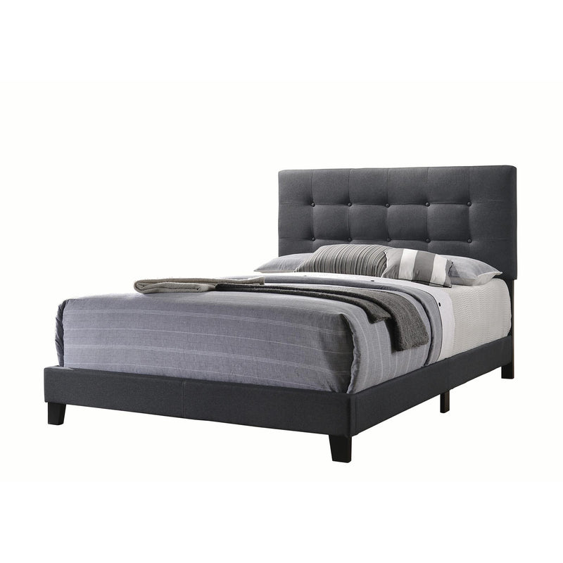 Coaster Furniture Mapes 305746Q Upholstered Queen Panel Bed - Charcoal IMAGE 1