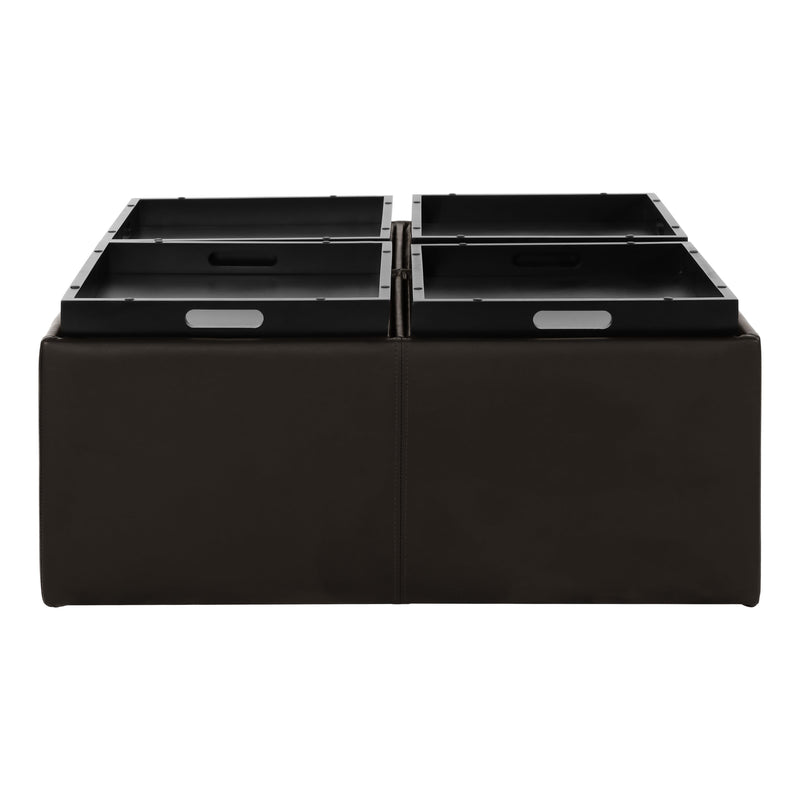 Homelegance Kaitlyn Leather Look Storage Ottoman 468PU IMAGE 3