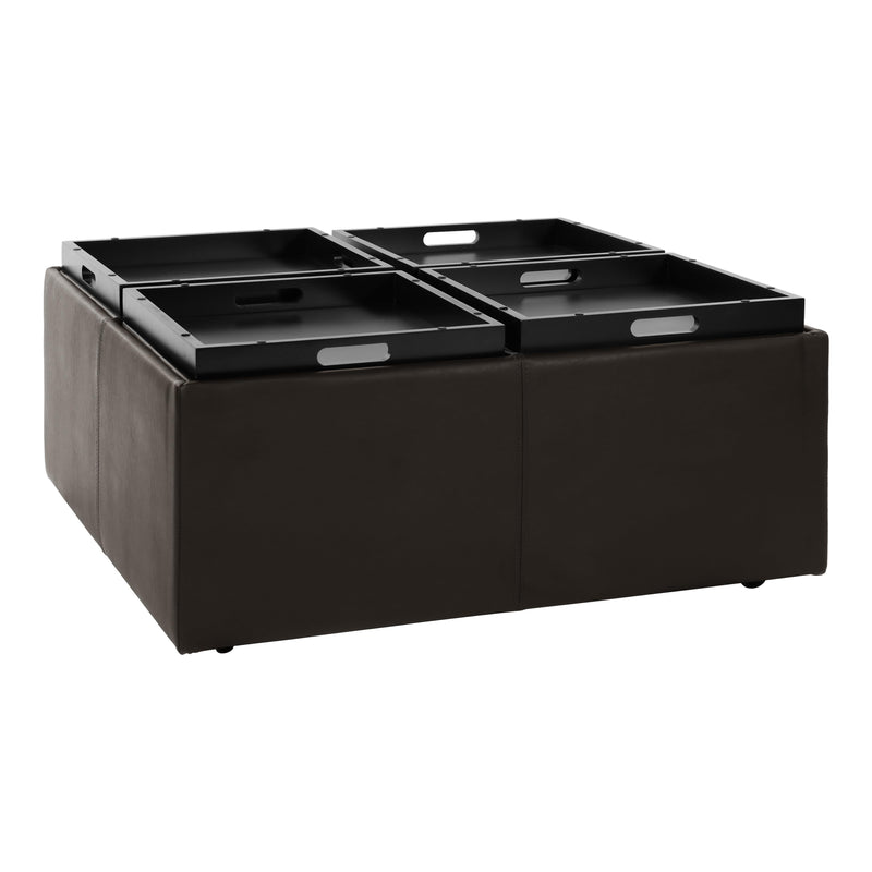 Homelegance Kaitlyn Leather Look Storage Ottoman 468PU IMAGE 4