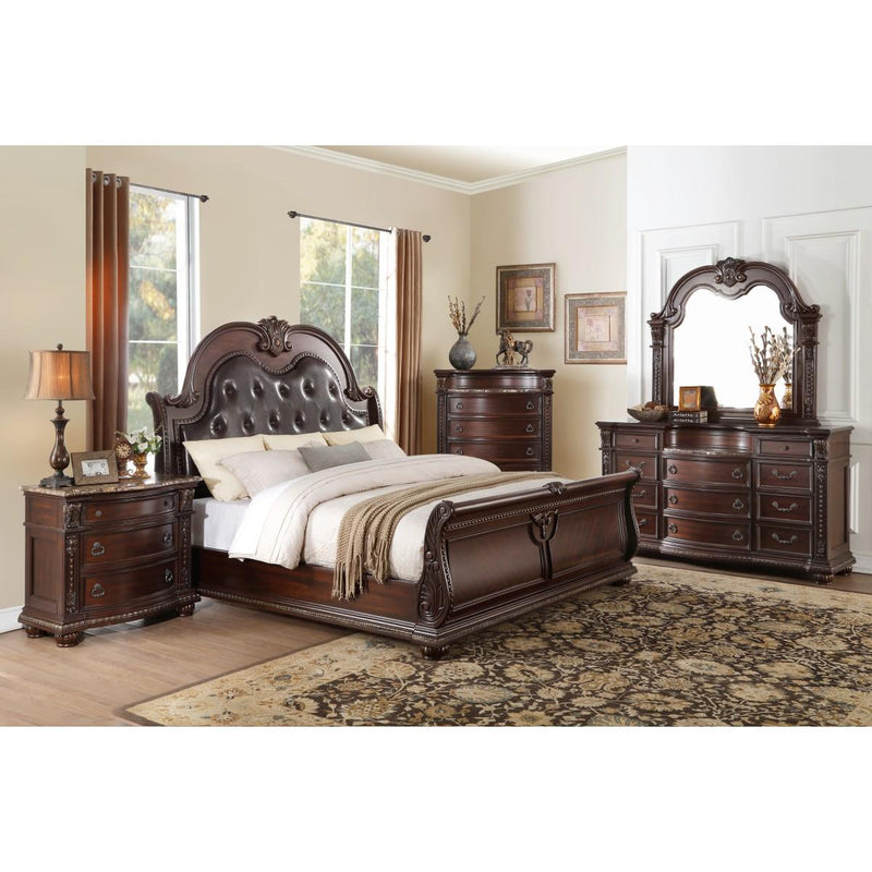 Homelegance Cavalier California King Upholstered Sleigh Bed 1757K-1CK* IMAGE 4
