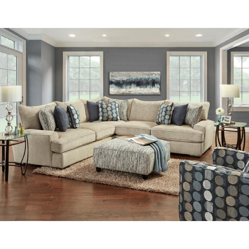 Fusion Furniture Fabric 3 pc Sectional 2000 HANDWOVEN LINEN/2001 HANDWOVEN LINEN/2005 HANDWOVEN LINEN IMAGE 2
