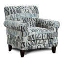 Fusion Furniture Stationary Fabric Accent Chair 502 ANECDOTE BLUE IMAGE 1