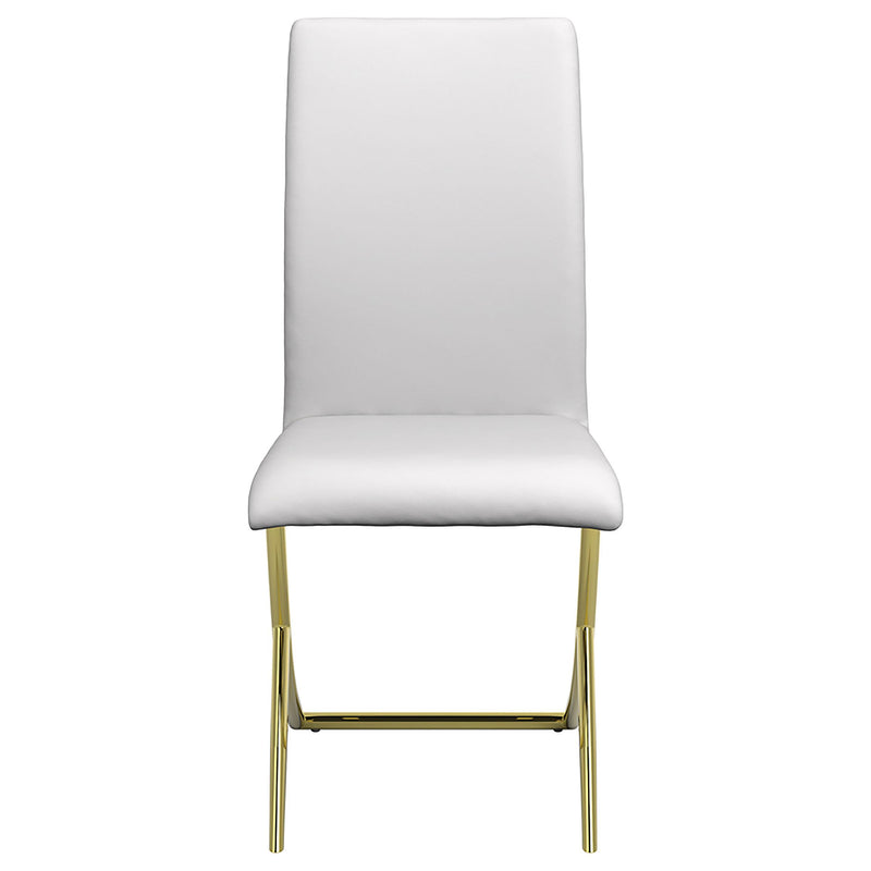 Coaster Furniture Carmelia 105171 Upholstered Dining Side Chair - White (Set of 4) IMAGE 2