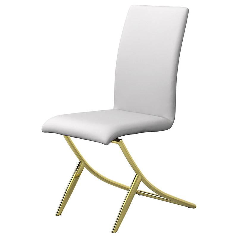 Coaster Furniture Carmelia 105171 Upholstered Dining Side Chair - White (Set of 4) IMAGE 3